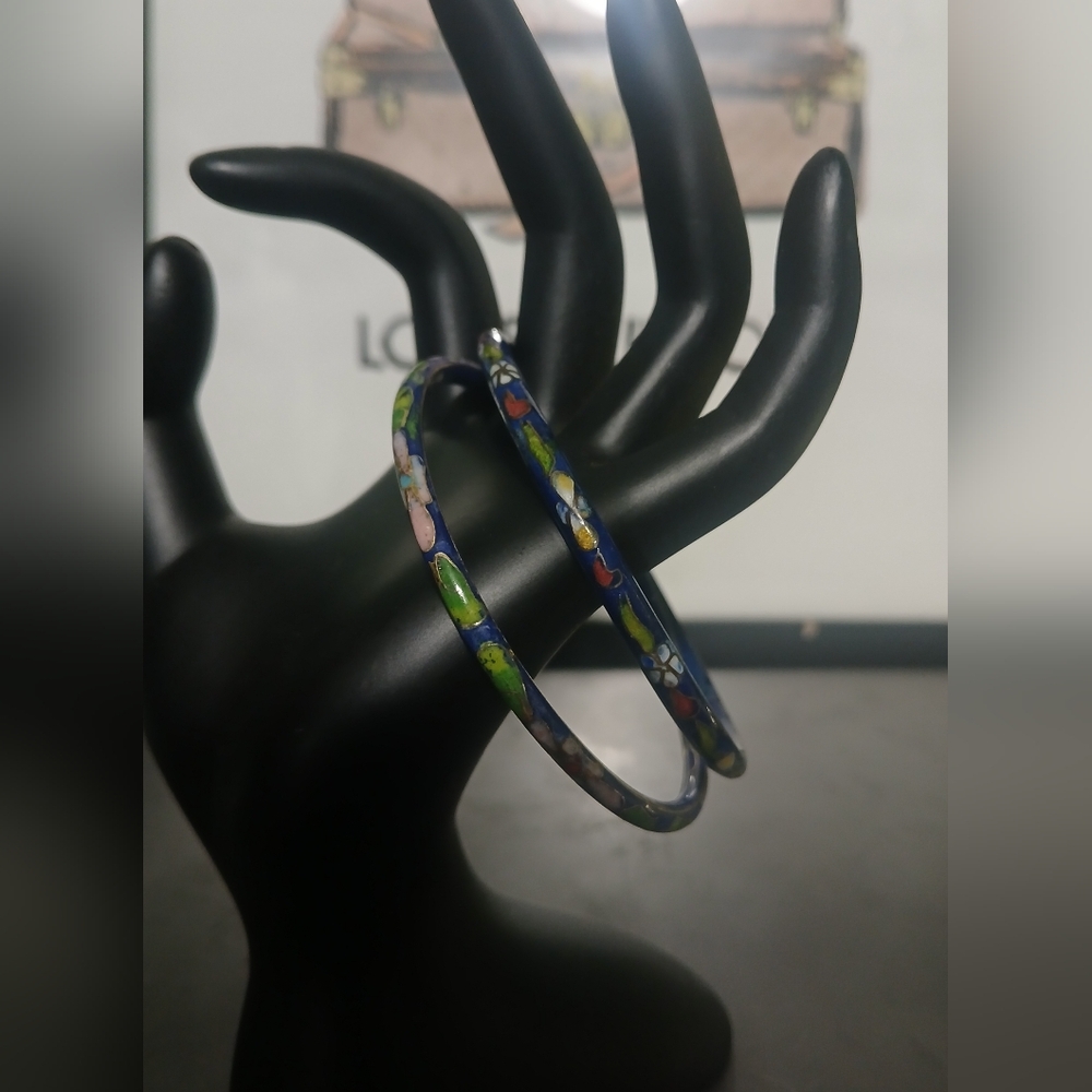 2 Cloisonn Bangle Bracelets - image 3